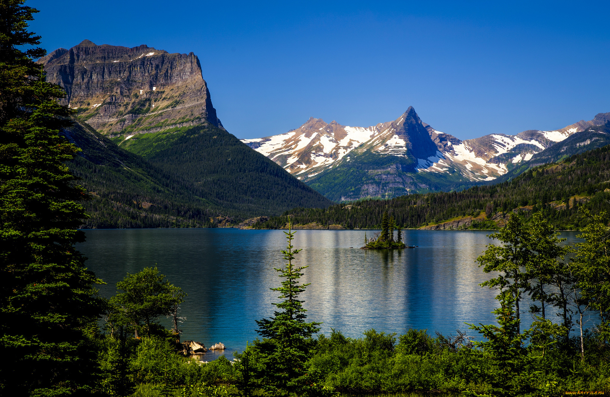 saint, mary, lake, glacier, national, park, montana, , , , , , , , rocky, mountains